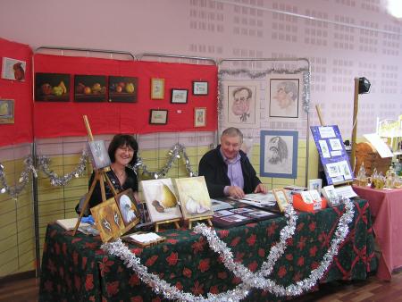 Stand  du march&eacute; de noel avec yvon